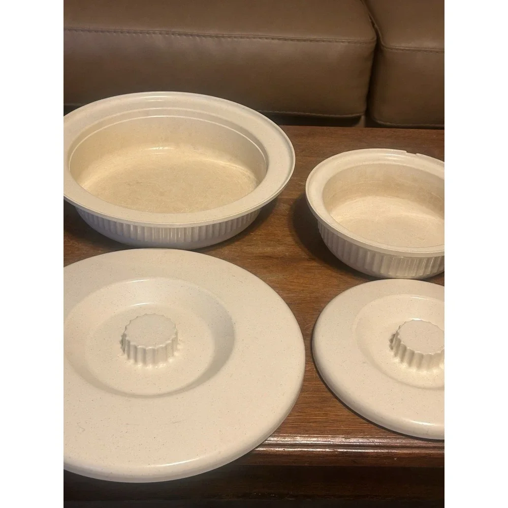 MicroWare Anchor Hocking Microwave & Oven Safe Cookware 16oz W/lid & 1 Qt. Cass